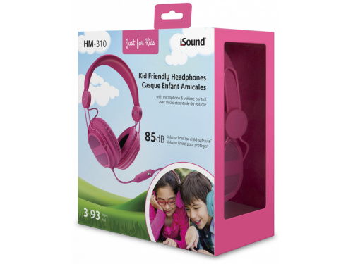 iSOUND HM-310 Kid Friendly Headphone with MIC PINK (845620055388)  ITEM # : DGHP-5538