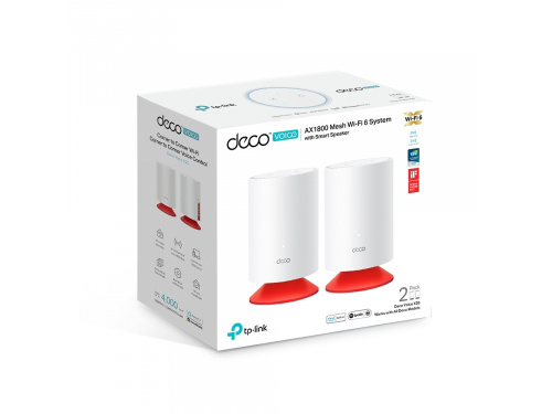 TP-Link DECO VOICE  X20 (2 Pack) AX1800 Whole-Mesh Wi-Fi