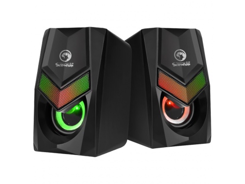MARVO Scorpion SG-118 RGB Speakers - Small Size - 2.0 Stereo - 3.5mm and USB (for power)