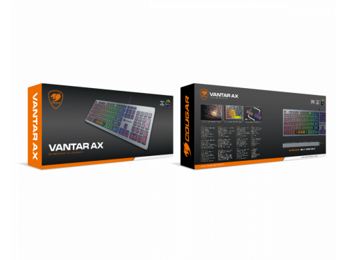 COUGAR VANTAR AX Scissor Switch Gaming Keyboard 8 Backlight effects : CGR-WRXMI-VAA