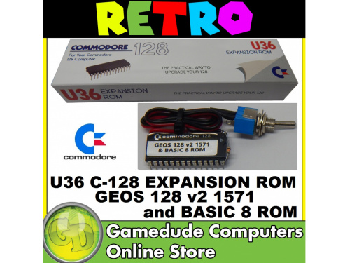 C128 U36 ROM - GEOS128 v2 1571 &amp; BASIC 8 ** Requires original GEOS Disks ** ** Switchable ROM ** 