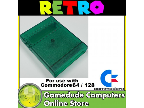 Blank C64 cartridge CLEAR GREEN  Colour Code (20)