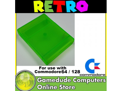 Blank C64 cartridge CLEAR NEON GREEN  Colour Code (24)