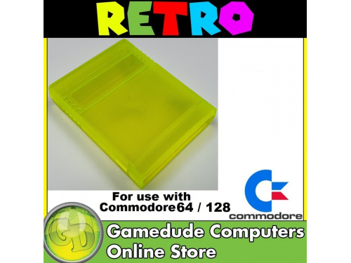 Blank C64 cartridge CLEAR NEON YELLOW  Colour Code (25)