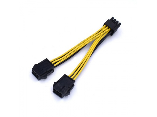 2x6-pin PCIe (Female) to 8-pin PCIe (Male) Express Power Adapter Cable