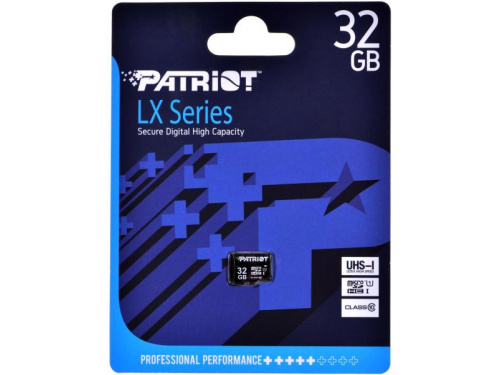 PATRIOT LX SERIES 32GB Micro SD ONLY UHS-I - CLASS 10 - PROFESSIONAL MODEL : PSF32GMDC10