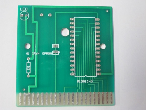 8k C64 Cart PCB with LED and RESET supplied as a blank by Alphaworks with instructions