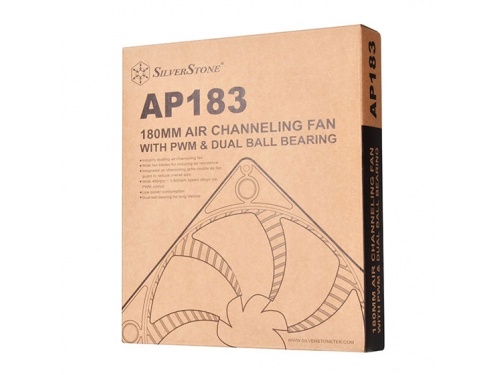 SILVERSTONE 180mm Air Channeling Fan BLACK - PWM - Dual Ball Bearing - SST-AP183