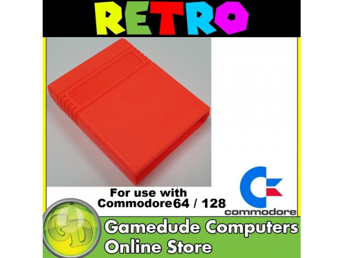 Blank C64 cartridge NEON RED  Colour Code (28) 
