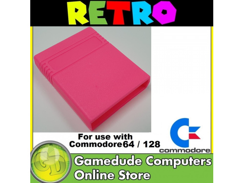 Blank C64 cartridge NEON PINK  Colour Code (29)