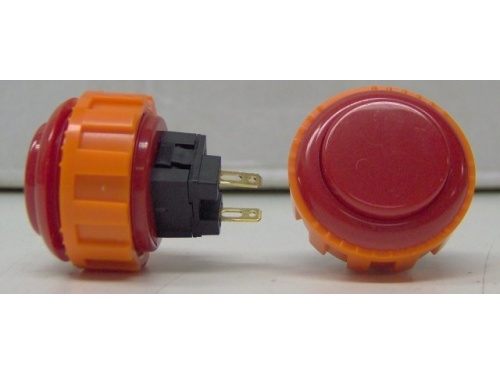 Pushbutton - Sanwa OSBN24 Red includes built in microswitch