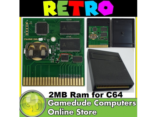 CLEORAM 2mb RAM C64/C64c/SX-64/standard C128/C64Reloaded MK1 and MK2/Ultimate 64 and the specialized cartridges SuperCPU 64 and SuperCPU128