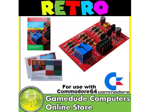 C64 Replacement RF Modulator - KIT Version Assembly Required - PCB Color Varies