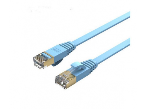 1meter CAT7 10 Gbps Network Cable FLAT (BLUE) 