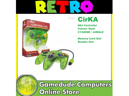 CirKA N64 Controller Classic Style CYANINE / JUNGLE MODEL : M05786-CY (813048014461)