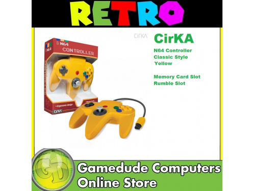 CirKA N64 Controller Classic Style YELLOW MODEL : M05786-YE (813048014430)