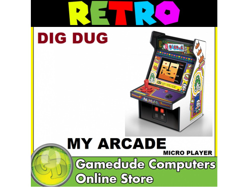 My Arcade Retro Dig Dug Micro Player Full color 2.75 screen - Power by USB or 4x AA Batteries (845620032211)