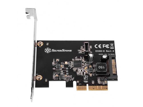 SilverStone ECU02-E  PCIe USB3.2 Gen2 Card - 1 x Internal 20pin (Key-A) - MODEL : SST-ECU02-E