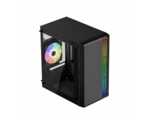 EQUITES C10 Mid Tower Case with Acrylic Side panel with 1 X Rear 12cm Colour Fan without PSU