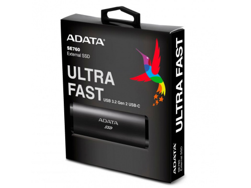 ADATA 256gb USB TYPE-C Ext Storage USB 3.2 Gen2 MODEL : ASE760-256GU32G2-CBK  (BLACK)