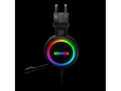 DragonWar SURVEY RGB Pro Gaming Headset Noise Cancelling MIC - Cross Platform Support MODEL : GHS-012-BLACK