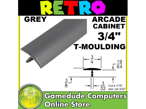 T-Moulding GREY 3/4inch (18mm) sold by the meter (1meter)