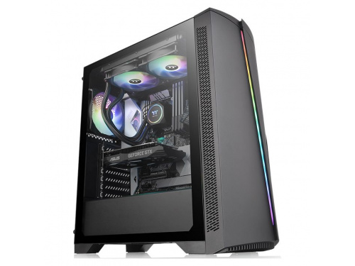 Thermaltake H350 RGB BLACK Tempered Glass Mid-Tower Case Model: CA-1R9-00M1WN-00