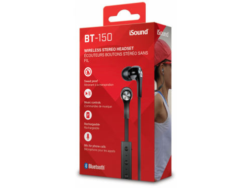 iSOUND Bluetooth BT-150 Wireless Earbuds BLACK (845620056125)  ITEM # : DGHP-5612