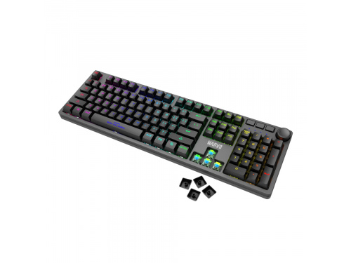 MARVO Scorpion KG954 Mechanical Keyboard USB Type-C - Rainbow LED - Blue Switch - Anti Ghost  107 key - MODEL : KG9354 EN-B