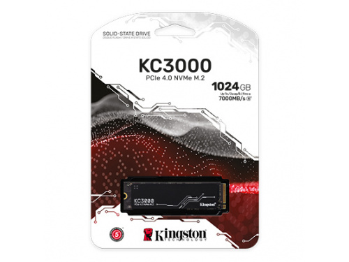 KINGSTON KC3000 1TB M.2 PCIe 4.0 NVMe SSD 2280 - Model: SKC3000S/1024G