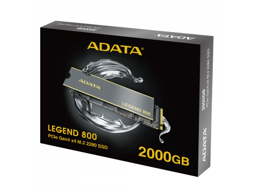 ADATA 2TB  LEGEND 800 PCIe Gen4x4 M.2 2280, 3500/2800 - ALEG-800-2000GCS