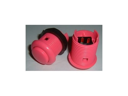 30mm PINK Generic Arcade Pushbutton B-1105 includes built in microswitch