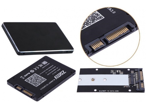 B Key M.2 NGFF SSD to 2.5inch SATA Converter Adapter Card 2230-2280 - With Enclosure