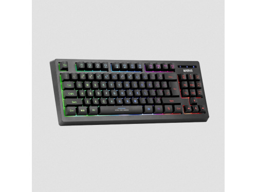 MARVO Scorpion K607 87 Key Membrane Gaming Keyboard 3 Color Backlight - MultiMedia Functions - Anti Ghosting MODEL : K607 EN