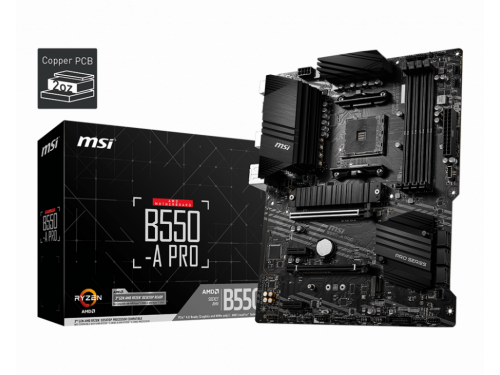 MSI  B550-A PRO Motherboard - PCIe Gen4.0 DDR-4 - M.2 - USB 3.1 Socket: AM4