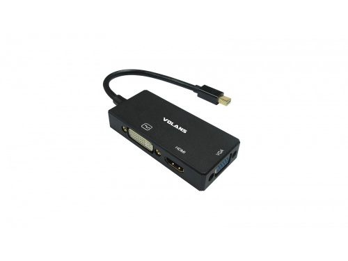 Volans Mini DisplayPort to HDMI (4K) / DVI / VGA Converter - Model: VL-MDPHDV-4K