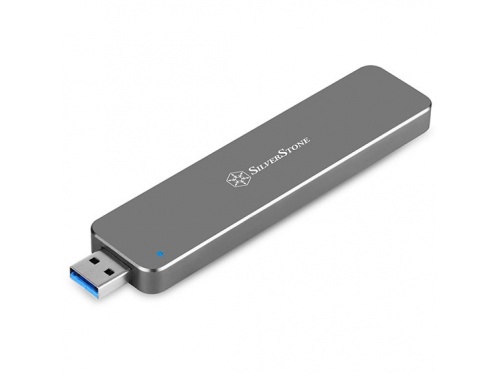 SILVERSTONE MS09 M.2 SATA External SSD Enclosure w/ USB 3.1 Gen 2 - SST-MS09C (Charcoal)