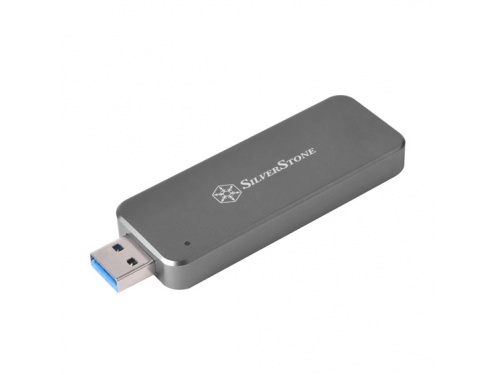 SILVERSTONE MS09-MINI M.2 SATA External SSD Enclosure w/ USB 3.1 Gen 2 - SST-MS09C-MINI (Charcoal)