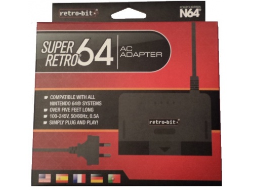Retro-bit Super Retro64 AC Adapter 5ft MODEL : 061015 0528206  (849172002579)