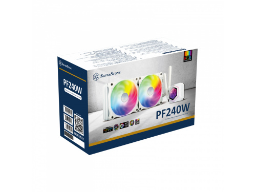 SILVERSTONE PF240W-V2 AIO Liquid Cooler ARGB  240mm AMD and Intel - Fan 600~2200 RPM - WHITE MODEL : SST-PF240W-ARGB-V2