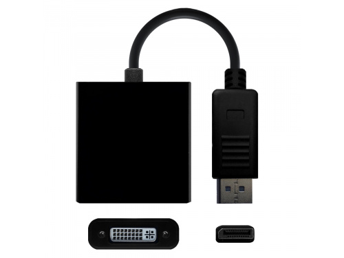 Axceltek 15cm DisplayPort to DVI adapter (DP-M to DVI-F 24+1) PN : AC-DPDVI 