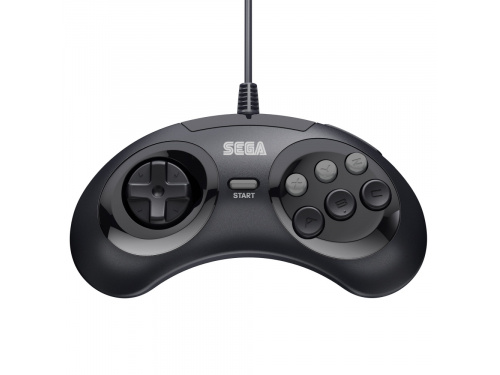 Retro-bit x SEGA MegaDrive 6-button Arcade Pad USB - PC/PS3/Switch/Megadrive Mini - 3M Cable - Black - Model: RET00159 (7350002937259)