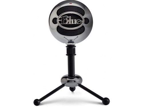 BLUE SNOWBALL &lt;b&gt;BRUSHED ALUMINUM&lt;/b&gt; Dual Mic Capsule USB Microphone with Stand 836213001936