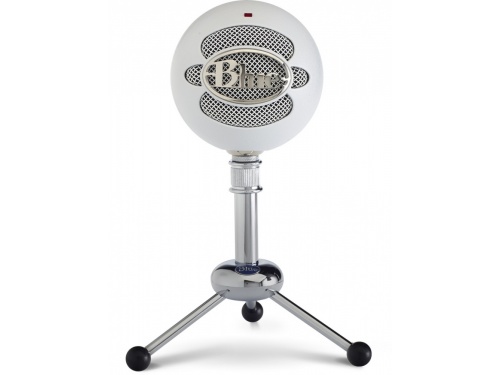 BLUE SNOWBALL &lt;b&gt;TEXTURED WHITE&lt;/b&gt; Dual Mic Capsule USB Microphone with Stand 836213001851