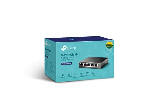 TP-LINK TL-SG1005LP 5-Port RETAIL BOX 4 PoE+ Ports (Power Over Ethernet) Gigabit Desktop Switch