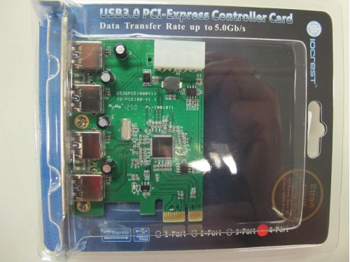 &lt;b&gt;USB 3.0 PCI-E&lt;/b&gt; Adaptor Card 4 x External