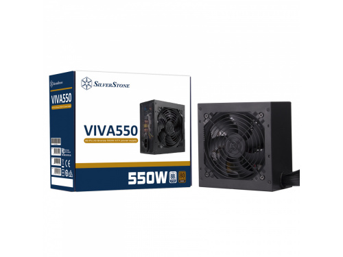 SilverStone 550watt VIVA550 ATX Form Factor PSU 80 BRONZE - MODEL : SST-VA550-B
