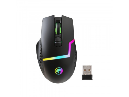 MARVO Scorpion M728W Wireless Gaming Mouse RGB Backlit Colors - 4800 DPI - 8 Button - 10m Range MODEL : M728W